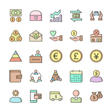 Kişisel ve Ticari Kullanım İçin 25 Bankacılık Simgesi...