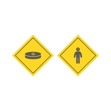 Kişisel ve ticari kullanım için 2 simge iş seti...