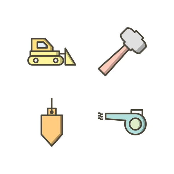 Construction Icons Personal Commercial Use — Stock Vector