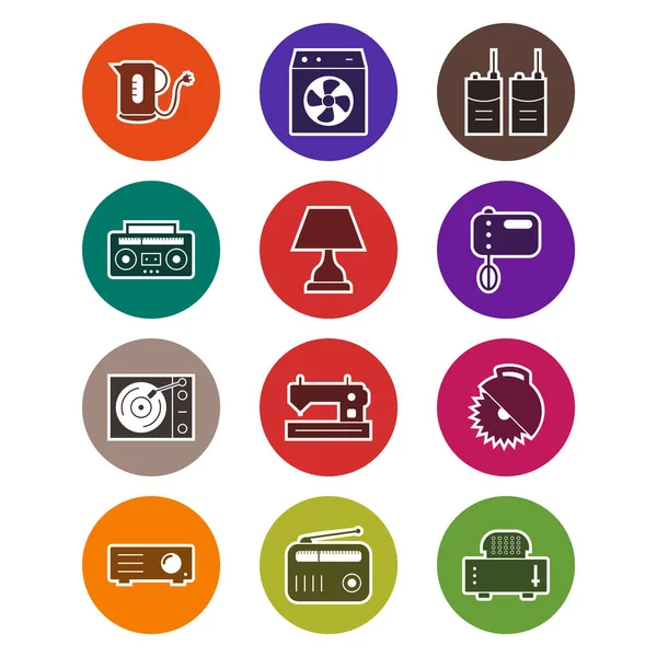 Iconos Dispositivos Electrónicos Para Uso Personal Comercial — Vector de stock