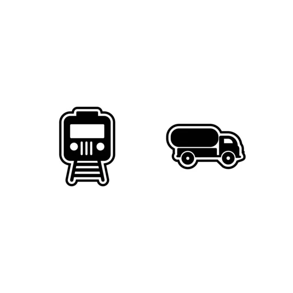 Icon Set Von Transport Für Den Persönlichen Und Kommerziellen Gebrauch — Stockvektor