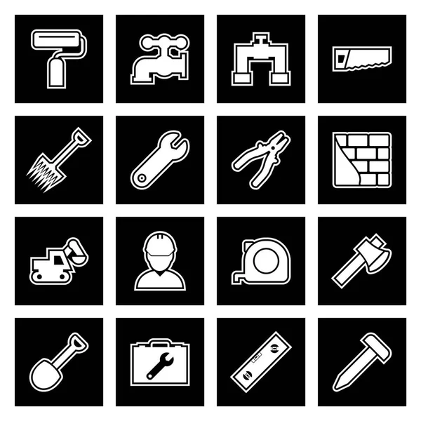 Icon Set Construction Personal Commercial Use — Stock Vector