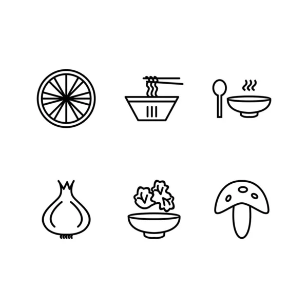 供个人和商业用途的一套离子交换食品 — 图库矢量图片