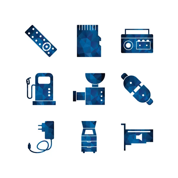 Elektronische Apparaten Pictogrammen Voor Persoonlijk Commercieel Gebruik — Stockvector