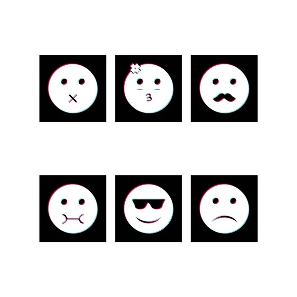 Icônes Emoji Pour Usage Personnel Commercial — Image vectorielle