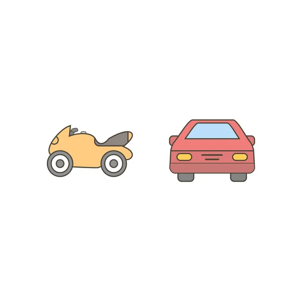 Conjunto Iconos Transporte Para Uso Personal Comercial — Vector de stock