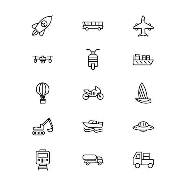 Icon Set of Transport for Personal and Commercial Use
...