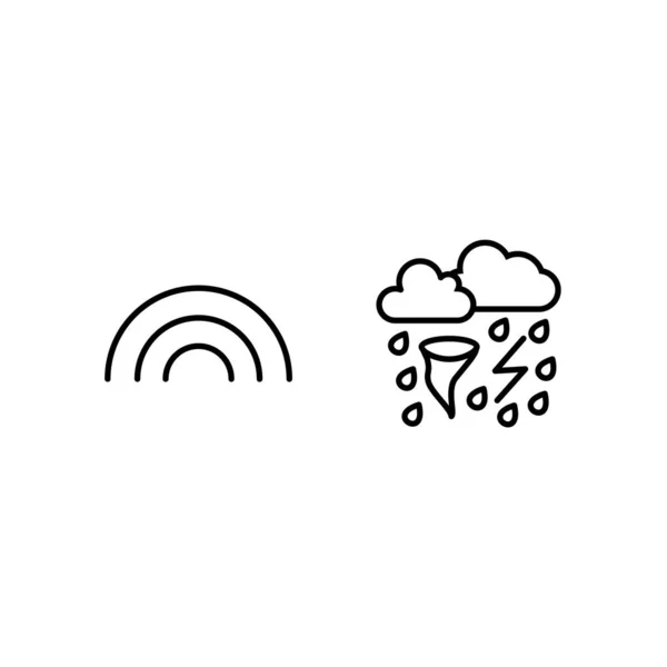 Icon Set Weather Personal Commercial Use — стоковый вектор