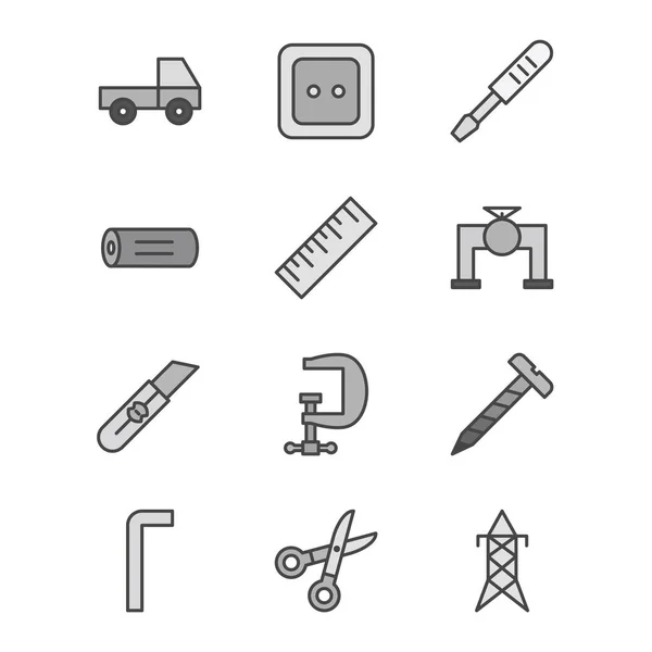 Iconos Construcción Para Uso Personal Comercial — Vector de stock