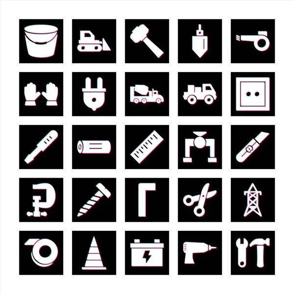 Construction Icons Personal Commercial Use — Stock Vector