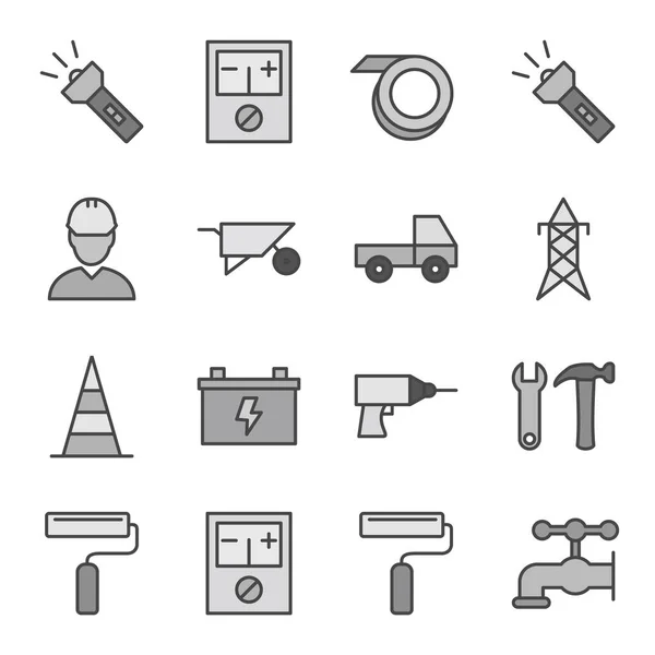 Iconos Construcción Para Uso Personal Comercial — Vector de stock