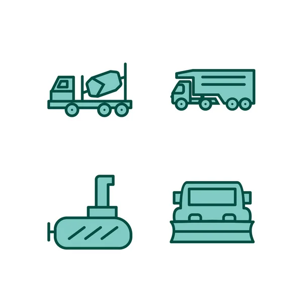 Icon Set Von Transport Für Den Persönlichen Und Kommerziellen Gebrauch — Stockvektor