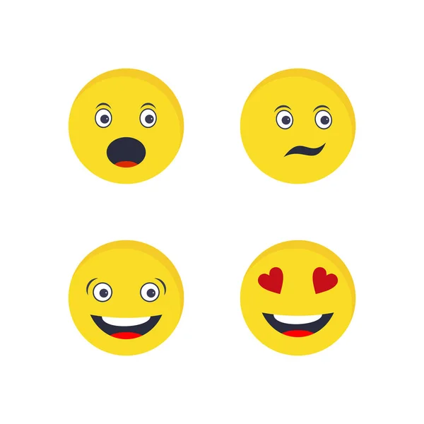 Ikon Uppsättning Emoji För Personligt Och Kommersiellt Bruk — Stock vektor