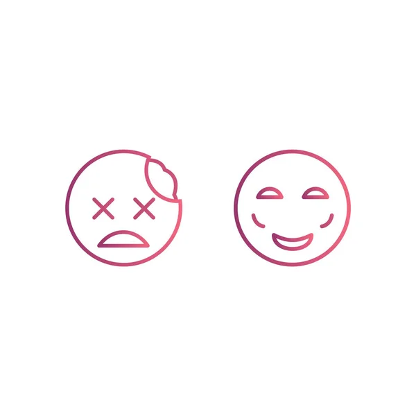 Conjunto Emoji Iconos Sobre Fondo Blanco Vector Elementos Aislados — Vector de stock