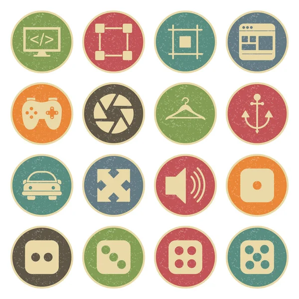Icon Set Universal Personal Commercial Use — Stock Vector