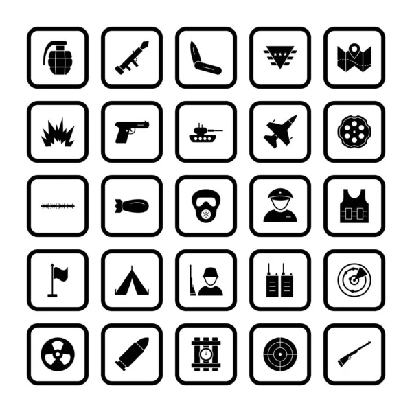 Militärsymbole Für Den Persönlichen Und Kommerziellen Gebrauch — Stockvektor