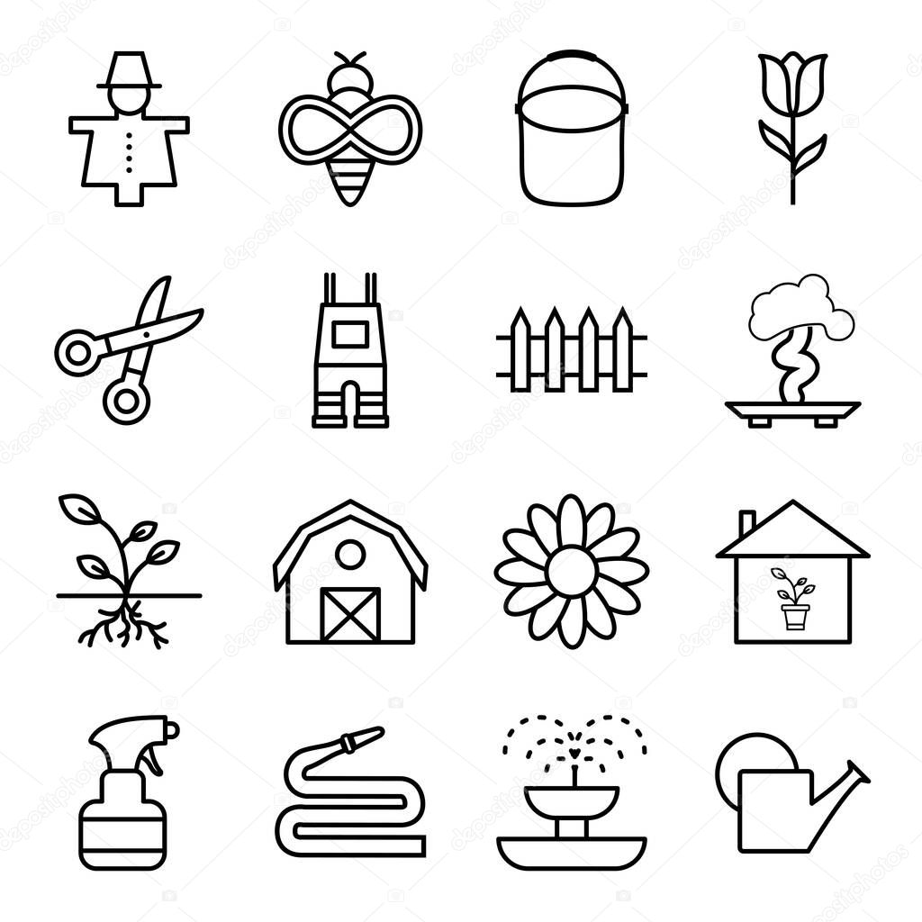 16 Icon Set Of gardening For Personal And Commercial Use...