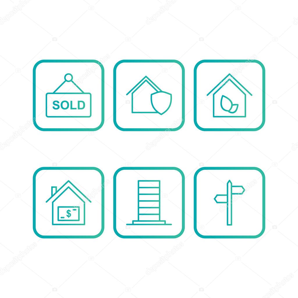 6 real estate Icons For Personal And Commercial Use...