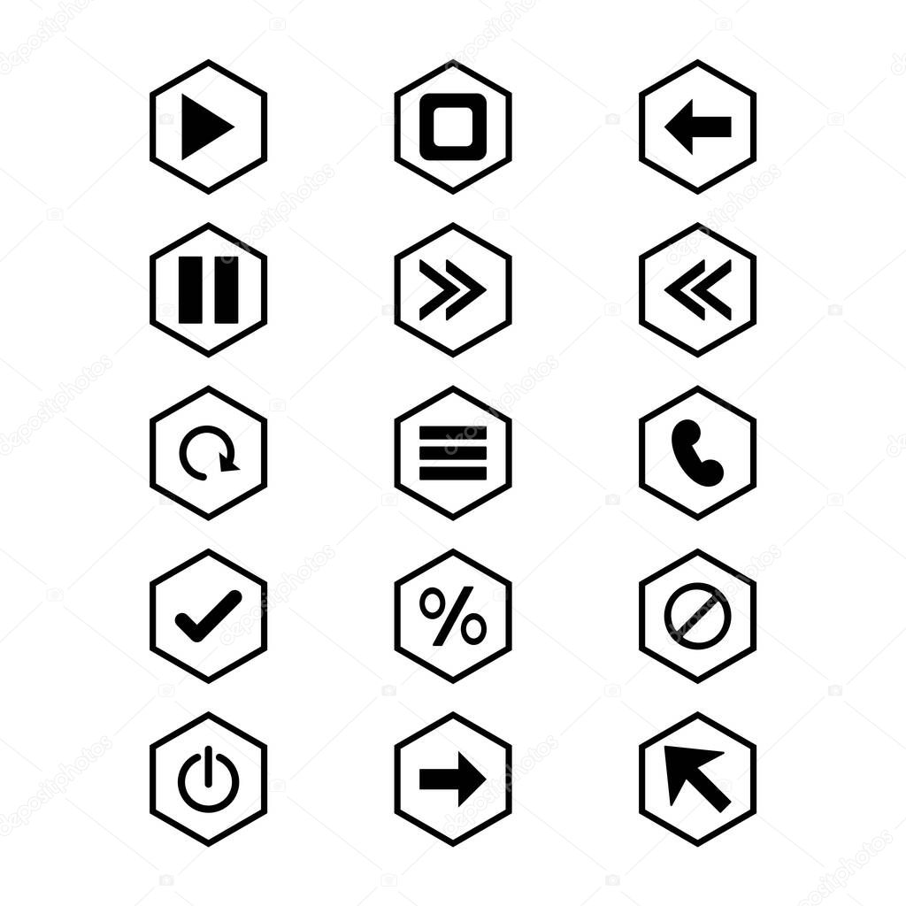 15 basic elements Icons For Personal And Commercial Use...