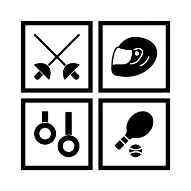 Kişisel ve iletişim için spor ve oyun simgesi...