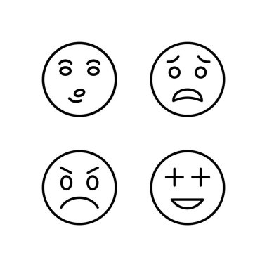  Kişisel ve ticari kullanım için 4 simge emojisi...