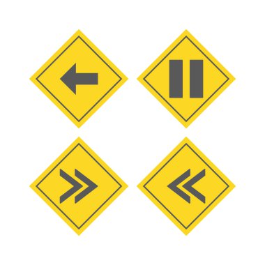 Beyaz arkaplanda 4 temel element simgesi izole edildi...