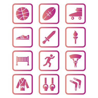 Kişisel ve iletişim için spor ve oyun simgesi...