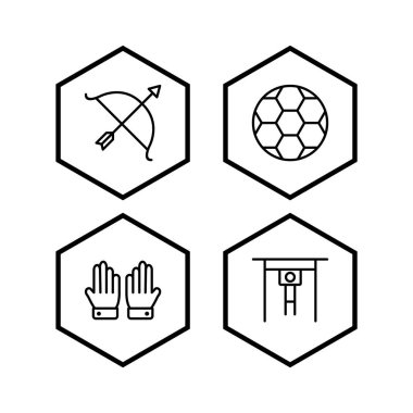 Kişisel ve iletişim için spor ve oyun simgesi...