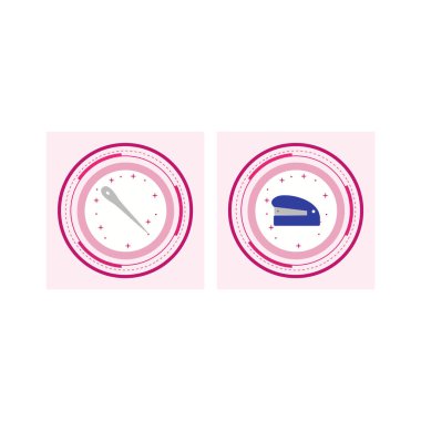 Beyaz Arkaplanda İzole Edilmiş 2 Evrensel Simge Sayfası...