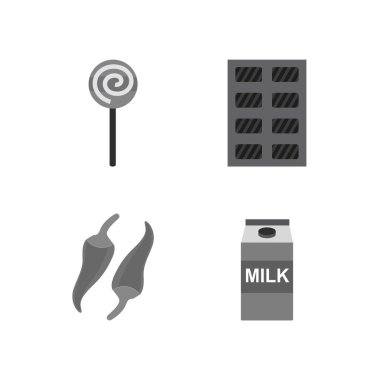 Kişisel ve ticari kullanım için 4 Simge Yiyecek...