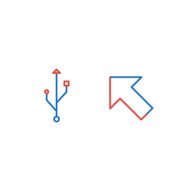 Beyaz arkaplanda izole edilmiş 2 temel element simgesi kümesi...