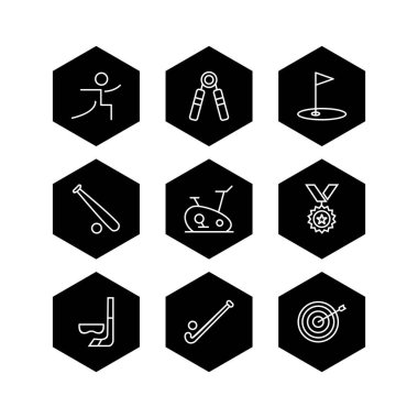 Kişisel ve iletişim için spor ve oyun simgesi...