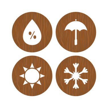 Kişisel ve Ticari Kullanım İçin Hava Durumu 4 Simgesi...