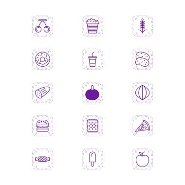 Kişisel ve ticari kullanım için 15 Simge Yiyecek...