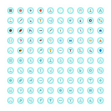 Kişisel ve iletişim için spor ve oyun simgesi...