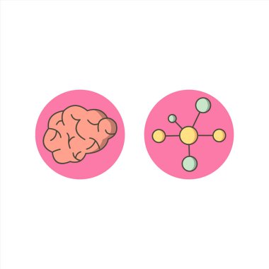 Beyaz Arkaplan Vektörü İzole Edilmiş Elementler Üzerine 2 Eğitim Simgesi...