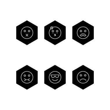 Kişisel ve ticari kullanım için 6 simge emojisi...