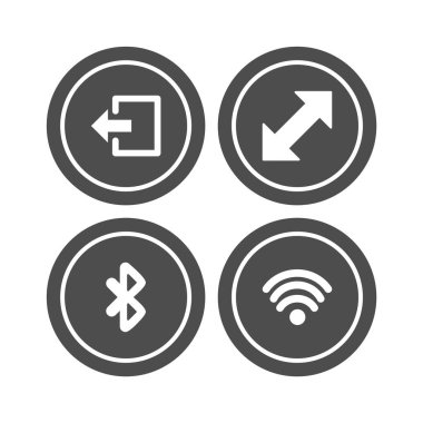 Beyaz Arkaplan Vektörü İzole Edilmiş Elementler üzerinde 4 temel öge seti Simgesi...