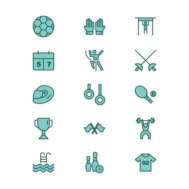 Kişisel ve iletişim için spor ve oyun simgesi...