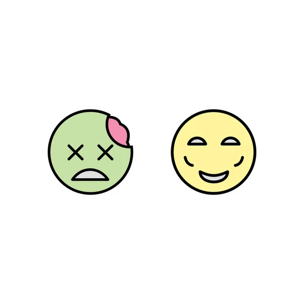 Σύνολο Εικονιδίων Emoji Που Απομονώνονται Λευκό Φόντο — Διανυσματικό Αρχείο