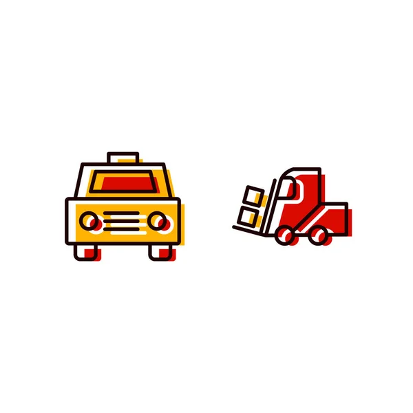 Icon Set Von Transport Für Den Persönlichen Und Kommerziellen Gebrauch — Stockvektor