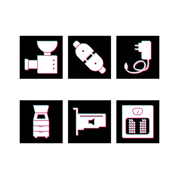 Electronic Devices Icons Personal Commercial Use — Stock Vector