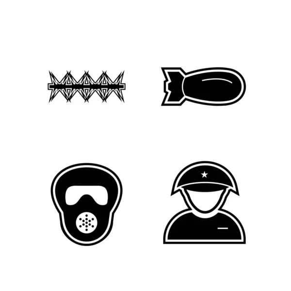 Military Icons Personal Commercial Use — Stock Vector