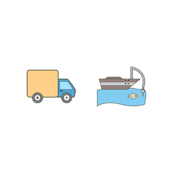 Conjunto Iconos Transporte Para Uso Personal Comercial — Archivo Imágenes Vectoriales