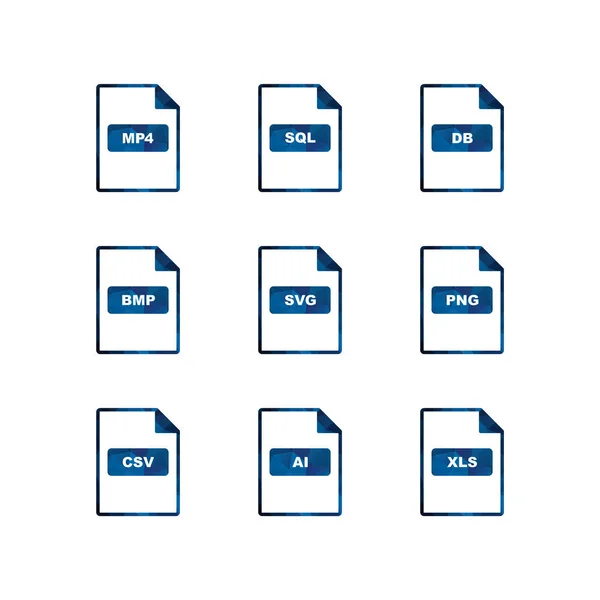 Formats Fichiers Icônes Pour Usage Personnel Commercial — Image vectorielle