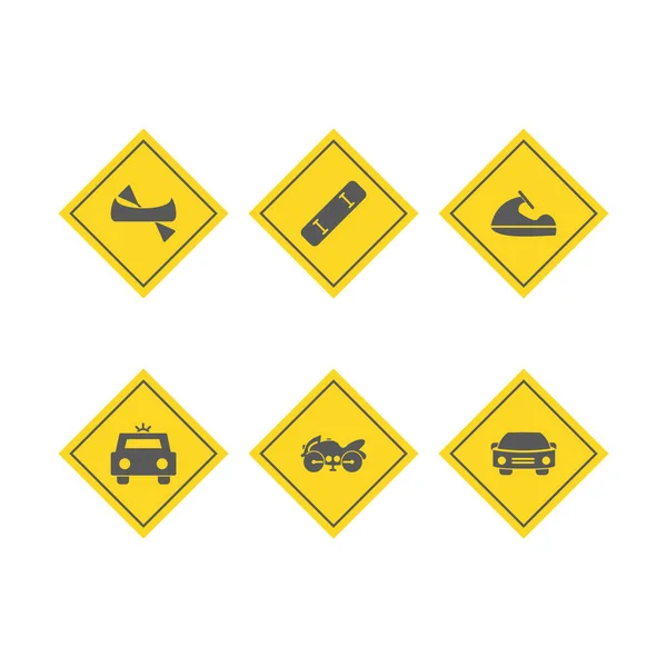 Icon Set Transport Personal Commercial Use — Stock Vector