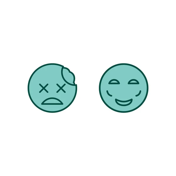 Conjunto Ícones Emoji Elementos Isolados Vetor Fundo Branco —  Vetores de Stock
