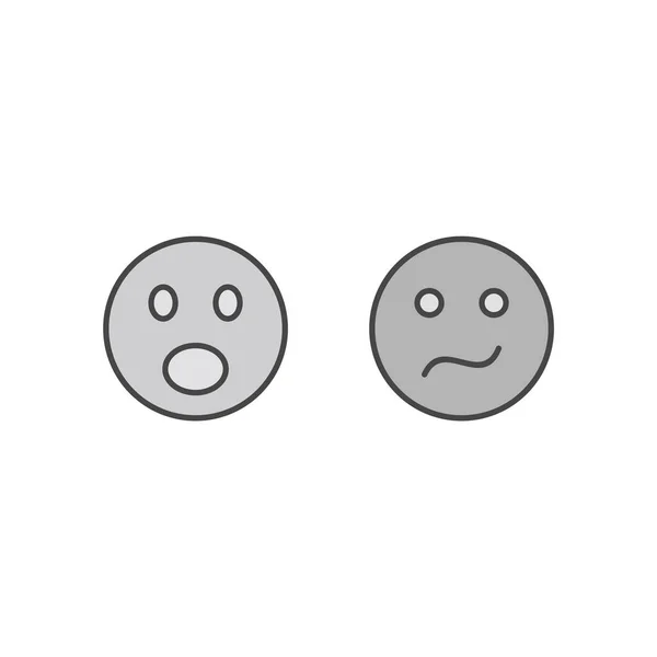 Emoji Iconos Hoja Aislada Sobre Fondo Blanco — Vector de stock