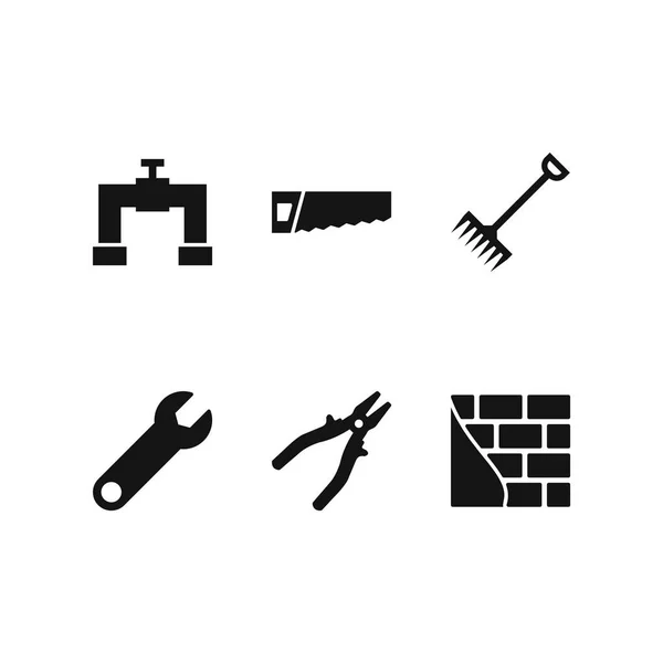 Icon Set Construction Personal Commercial Use — Stock Vector