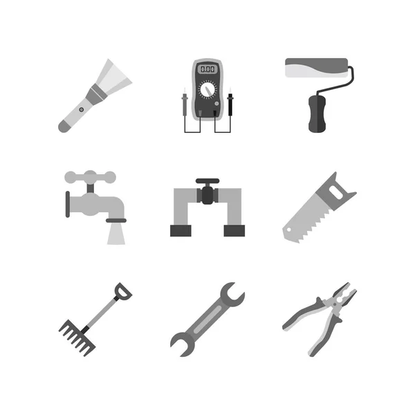 Constructie Pictogramplaat Geïsoleerd Witte Achtergrond — Stockvector